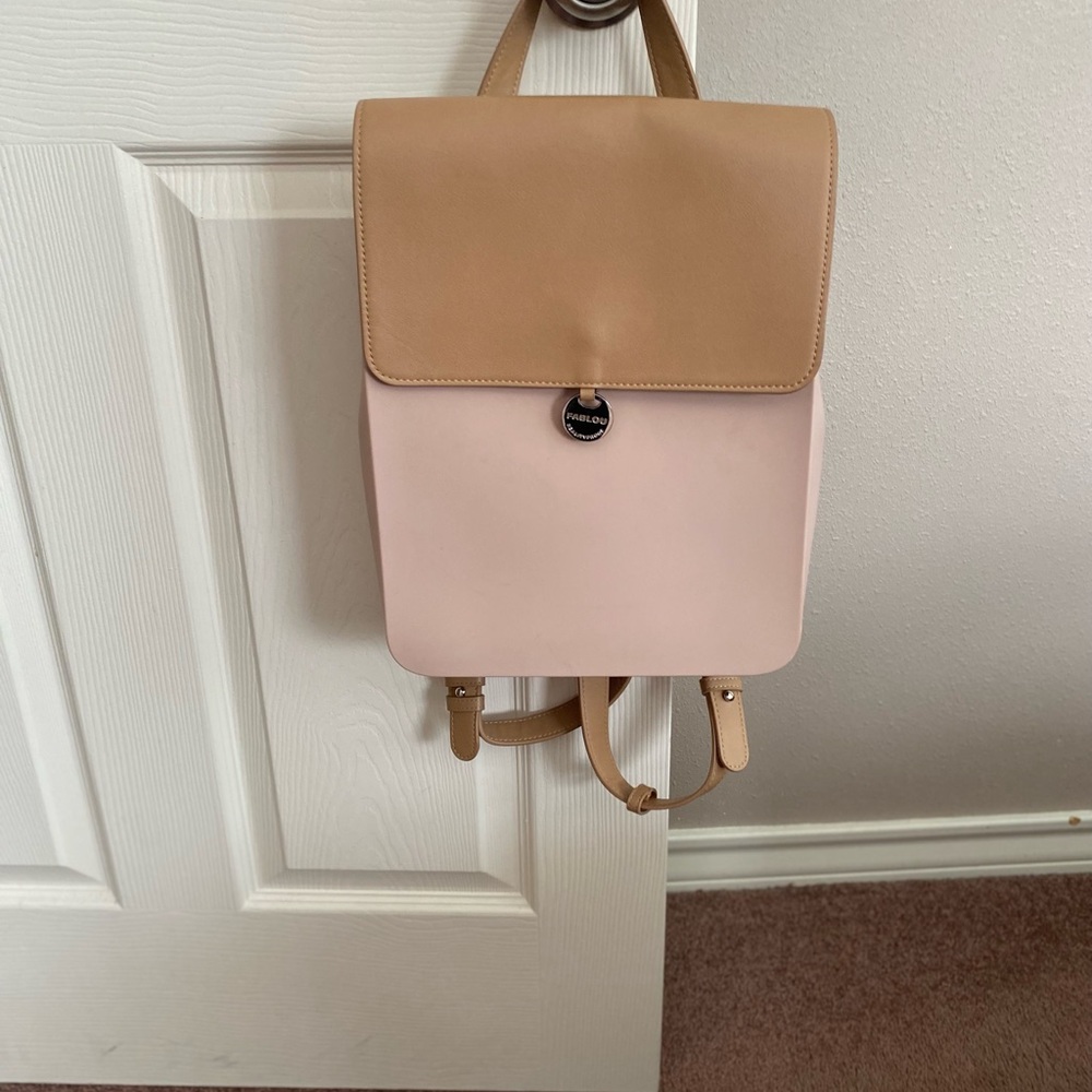 Fablou Pink and Tan silicone Backpack